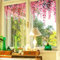 Neukids Aquarell Rosa Glyzinien Fensterbilder selbstklebend sommer Hängende Pflanzen Fensterdeko Beidseitig sichtbare Motive Wohnzimmer Schlafzimmer kinderzimmer Anti-Kollision Fensterfolie