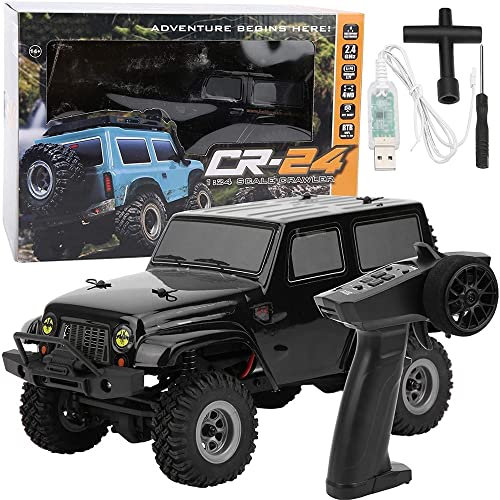 1/24 Scale Small Size RC Car Crawler Climbing Truck with Headlight 2.4G Electric Remote Control Car 4WD All Terrain Off-Road Vehicle Adlut Amateur RC Truck
