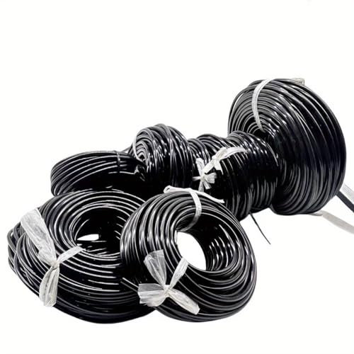 Tubo de distribución en blanco de 1/4 pulgadas, manguera de riego por goteo, rollo de 200 pies