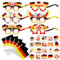HOWAF Deutschland Fußball Deko, 12 STK Deutschland Fußball Partybrille Deutschland Fußball Brille, 12 Deutschland Flagge, 20 Temporäre Tattoos Deutschland für Fans der Deutschen Nationalmannschaft
