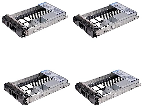 Lckiioy 4X 3,5 Festplatten Fach für PowerEdge Server - mit 2,5 Festplatten Adapter NVMe SSD SAS SATA Halterung