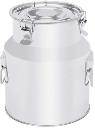 BAOCHADA 14L Edelstahl Milchkanne Edelstahl milchkrug Geschlossenes Milchkännchen mit Deckel Milch Transportkanne für die Aufbewahrung von Wasser, Milch, Wein