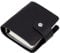CRASPIRE Leather Journal Notebook Small A9 Travel Vintage Daily Memo Planner Paper 3.5 x 3.7in 120 Pages Lock Closure Refill Portable Notepad for Man Women Gifts Artist Traveler Writing Drawing Black