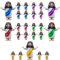 Seprochoo Kleine Jesus-Figuren, Mini-Jesus-Figuren, Taschen-Jesus, religiöse Geschenke für Ostereier, Weihnachtsdekorationen (25, mehrfarbig)