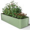 UNIGARDIA Hochbeet aus Metall 180x90x60 cm - Hochbeet-Kit für Gemüse und Kräuter - Rostfreie Hochbeete für Garten aus Premium Stahl - Min. 20 Jahre Lebensdauer - 60 cm Hoch Gemüsebeet, Salbeigrün