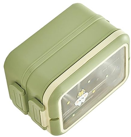 Gonetre Box Sicuro per Pranzo Al Sacco in Acciaio Inossidabile per Bambini e Studenti (Verde)