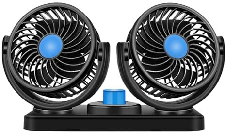 COMFOLIVING Ventola per Auto - Ventola di Raffreddamento per Auto alimentata Tramite USB | Design a 5 Pale della Ventola e Forte a 2 velocità | Ventola di circolazione 'Aria per Sedile Posteriore a