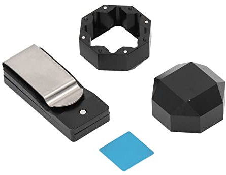 TIKATARER Porta Gesso da Biliardo, Ottagono in Alluminio 2 Strati Porta Gesso per Stecca da Biliardo Silenzioso Porta Gesso per Negozio di Polvere di Gesso Rotondo, Ottagonale e Quadrato