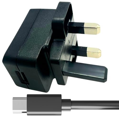 pluX 5V 1A Micro USB Mains Charger for AMAZON KINDLE FIRE HD 7 8.9”, Paperwhite HDX, PS4 XBOX1 & Samsung Nokia HTC Sony Google External Battery and more USB Devices with Micro USB Charging Port