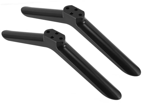 Hemobllo 2pcs Tv Stand Legs Universal Plastic Tv Base for 40 Inch Flat Screens, Easy Installation, Stable Support, Black, for Living Room or Bedroom