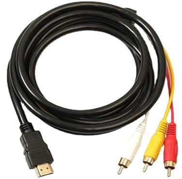 Votvlog Cable HDMI a AV, Cable HDMI a RCA de 1,5 m, Adaptador de audio y vídeo HDMI RCA, Adaptador HDMI macho a RCA AV para vídeo y audio, Convertidor HDMI a RCA, compatible con TV, HDTV, DVD