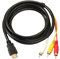 Câble HDMI vers AV, câble HDMI vers RCA 1,5 m, adaptateur audio vidéo HDMI RCA, adaptateur HDMI mâle vers RCA AV pour vidéo et audio, convertisseur HDMI vers RCA, compatible avec TV, HDTV, DVD