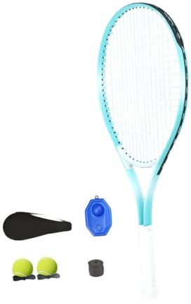 Dickly Tennisschläger Set Tennis Training Equip Professional Geschenke Erholung mit Tennistrainer Bällen für Anfänger, Blau