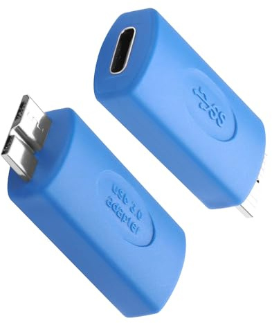 GINTOOYUN 2pcs USB 3.0 Type - C Femelle vers Micro B mâle Adaptateur USB C vers USB 3.0 Micro B mâle convertisseur de Disque Dur Externe pour câble de Disque Dur, Disque Dur Externe SSD