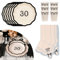 Hello 30 Party Pack for 6 – 30th Birthday Tableware Set | Black Bow Design Plates, Napkins & Cups