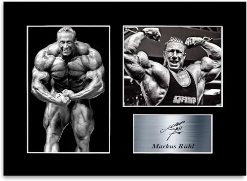 Markus Rühl Gym Bodybuilding Motivationsposter signiert Foto Display Druck A4