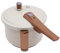 Olla a presión de acero inoxidable de 7 L, 80 kPa, olla a presión para cocinar con válvula de seguridad, 24 x 19,5 x 22,5 cm, color beige de alta calidad, apta para todo tipo de fuegos