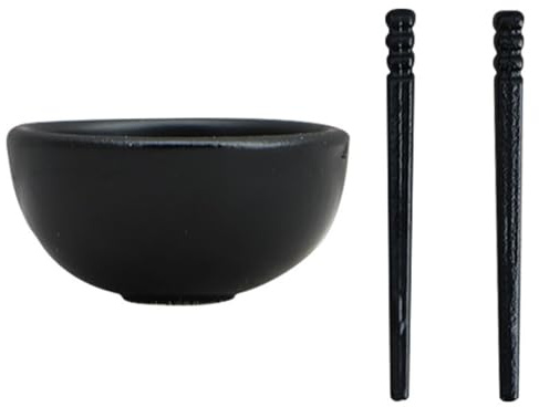 Wsdsgz 1/12 Scale Chinese Styles Bowl Chopsticks Set Miniature Dishware Doll House Accessories Kids Pretend Play Scene Decors Doll House Accessories