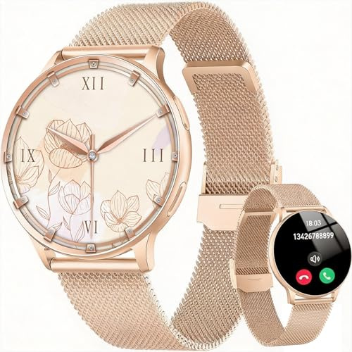 Jugeman 2026 Smartwatch Donna Orologio Chiamate Bluetooth,1.32 Tondo Touch,120+ Modalità Sportive Fitness Watch,Orologio Smartwatch Donna con Contapassi,IP68 Fitness Tracker per iOS Android