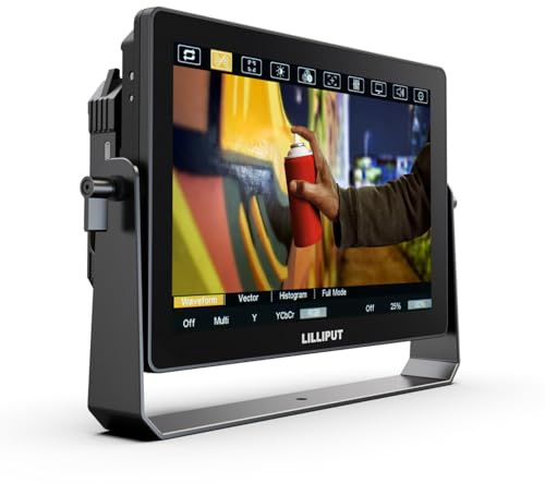 Lilliput HT10S - Monitor de cámara de 10,1 pulgadas con alto brillo (1500 nits, pantalla táctil, 1920 × 1200 Full HD, HDMI y SDI, HDR, 3D‑LUT), monitor de campo para producción de películas, en vivo y