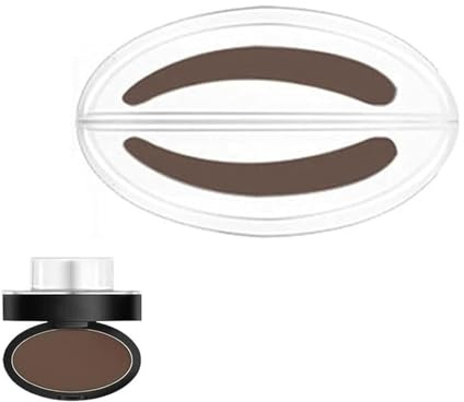 Ruliva Brow Stamp – Perfekte, symmetrische Augenbrauen in Sekunden, Wiederverwendbare Schablone, Funktioniert mit Puder, Pomade, Pencil & Gel – Kein Üben nötig (Hellbraun, Arch) (Hellbraun, Curved)