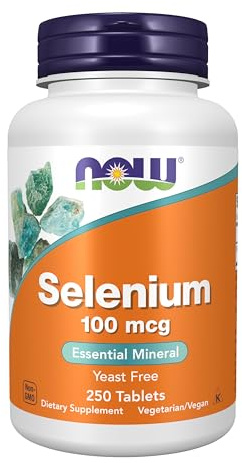 NOW Foods Supplements, Selenium (L-Selenomethionine) 100 mcg, Essential Mineral*, 250 Tablets