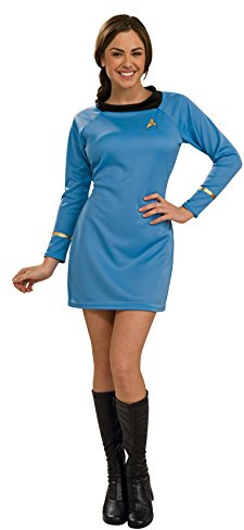 Rubies Damen Star Trek Classic Deluxe Kleid Kostüm, Blau, M