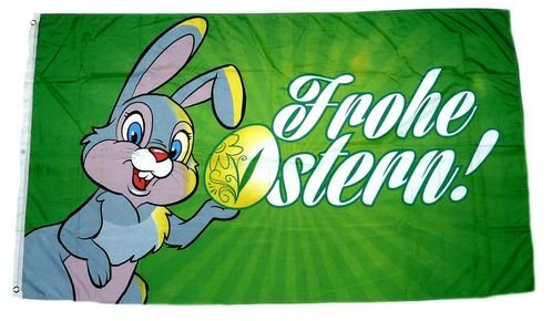 Fahne/Flagge Frohe Ostern Osterhase 90 x 150 cm