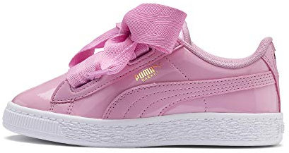 Puma Basket Heart Patent PS, Scarpe da Ginnastica Basse Unisex-Bambini, Rosa (Prism Pink-Prism Pink), 33 EU