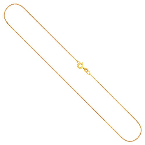EDELIND Kette Gold Damen 333 Echtgold - Panzerkette 0,8 mm Gelbgold 45 cm - mit Geschenkbox