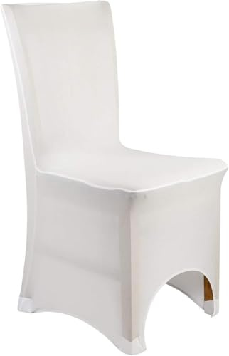 WedDecor 20pcs White Wedding Chair Covers Spandex Stretch Slipcovers