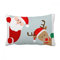 DIYthinker Weihnachten Weihnachtsmann Elk Peep Werfen Lendenkissen Kissenbezug Startseite Dekor-Geschenk 16 Zoll x 24 Zolls Mehrfarbig