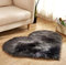 Faux Lammfell Teppich Kunstfell Matte Sofa-Deco 29 (Dark Grau, 70 * 90)