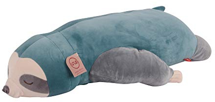 UNUS Faultier Kuscheltier Kissen, 75 cm, Türkis, Seitenschläferkissen weich und flauschig, Stillkissen, Schwangerschaftskissen