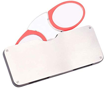 Nasen-Lesebrille Keine Spiegelbeine, leicht zu tragen. Anti-Blaue Lesebrille. Ultraklar Weinrot