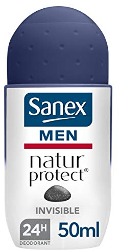 SANEX - Men Natur Protect Invisible Deodorant - Deodorant für Herren mit Alaunstein - 24h Wirksamkeit - ohne Alkohol, ohne Farbstoffe - 50 ml