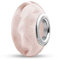 Quiges Drops Femme Perle de Verre de Murano Charm Rose avec Torsadé Pendule