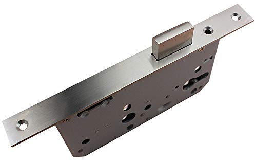 Serrure à encastrer pour WC 55 mm 60 mm gauche et droite - Verrou de porte coulissante - Argenté