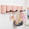 KYSMOTIC Rosa Kleiderhaken Wandgarderobe Moderne Garderobe mit Klapphaken für Mädchenzimmer 4 Haken