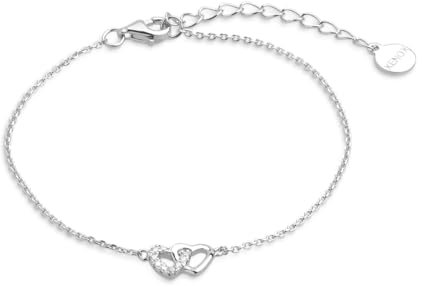 XENOX Damen Armband Herz Sterling Silber 925 silberfarben mit Zirkonia - XS3570