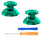 eXtremeRate Aluminium Thumbsticks für ps5 Controller, Custom Metall Analog Stick Buttons Joysticks Zubehör für ps4 Controller(Grün)-KEIN Controller