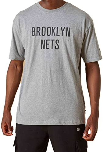 New Era - NBA Brooklyn Nets Washed Pack Wordmark Oversized T-Shirt Farbe Grau, Größe M