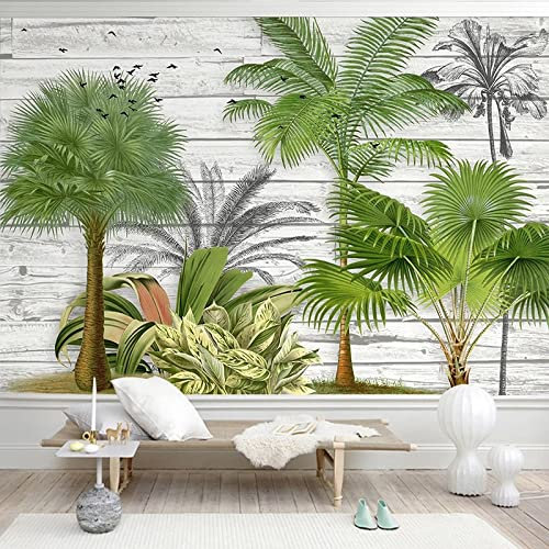 XTSWallpaper Verdure Plantes Arbres 400X280Cm Papier Peint Photo 3D Optique Trompe L Oeil | Déco Mural Tableaux Muraux Photo Mural Décor Motif Poster Géant Stickers Muraux Optique Fond Effet
