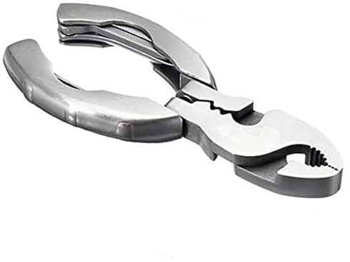 Multifunktionswerkzeug, tragbares 9-in-1-Edelstahl-Multifunktionswerkzeug, leichtes Multifunktionswerkzeug mit Zange, Schraubendreher, Abisolierzange, Öffner, Crimper für Camping, Outdoor, Indoor