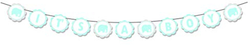 Its A Boy – Babyparty Party Dekoration,Elefanten-Thema Babyparty Banner,Little Peanut Party Supplies,Gender Reveal Banner Dekorationen,Baby Ankündigung Hintergrund Hängedekoration – 20.3x20.3 cm