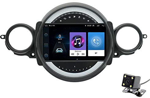 BAIYITONGDA 9 Pollici Android 11 Quad Core/Octa Core Car Stereo Car Multimedia Radio per BMW Mini Cooper 2007-2013, Supporto Touch Screen WiFi Bluetooth Controllo del Volante Carplay,8core 4+64
