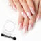 beetles Gel Polish White Chrome Nail Powder for Gel Nails, Pearl Nail Powder Mirror Effect Nail Glitter Manicure Holographic Pigment for Nail Art Design,1g Gift for Girls DIY Salon