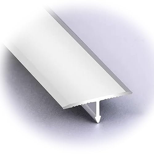 COKYIS T-Profil Bodenleiste Übergangsprofil Aluminium Türschwelle Übergangsleiste, Metall Bodenbelag Ausgleichsprofil Breite 20-40mm, Länge 90cm (Color : Silver, Size : W-33mm)