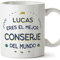 MUGFFINS Tazas Personalizadas para CONSERJE hombre - En Español - Mejor del Mundo - 11 oz / 330 ml - Regalo Personalizable original y divertido