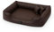 exclusive BED Orthopädisches Hundebett Max Grosse Mittelgroße Kleine Hunde - Hundekissen Hundesofa aus Kunstleder - Memory Foam Langlebig Abriebfest Reißfest (L+|90x70cm, Braun)